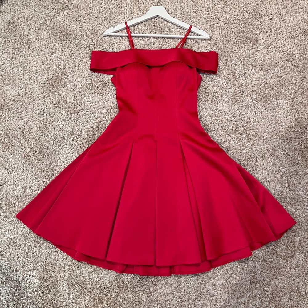Worn Once! Off Shoulder Hot Pink Formal Dress